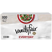 Vanity Fair Everyday Casual Napkins White Paper 2 Ply - 300 Count - Image 2
