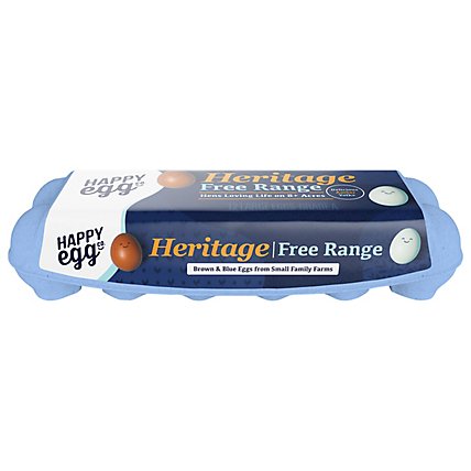 Happy Egg Eggs Heritage Breed Blue And Brown Large - 12 Count - Image 2