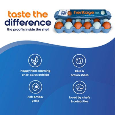Happy Egg Eggs Heritage Breed Blue And Brown Large - 12 Count - Image 5
