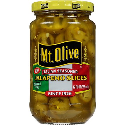 Mt. Olive Italian Seasoned Jalapeno Slice - 12 Fl. Oz. - Image 2