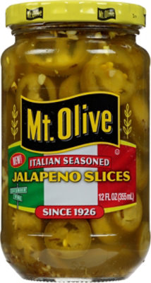 Mt. Olive Italian Seasoned Jalapeno Slice - 12 Fl. Oz. - Image 1