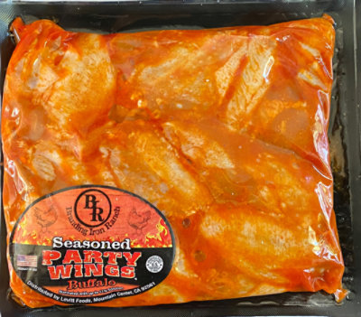 Branding Iron Ranch Chicken Party Wings Spicy Buffalo Seasoned - 0.50 Lb