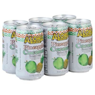 Aloha Maid Local Juice Pineapple Coconut - 6-11.5 Fl. Oz. - Tom Thumb