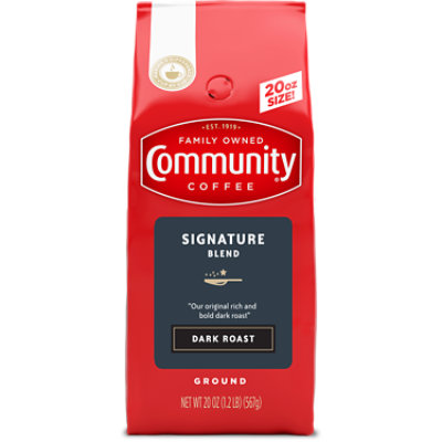 Community Coffee Signature Blend Dark Roast Ground Coffee - 20 Oz - Image 1