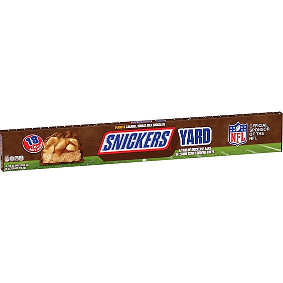 Snickers Holiday Yard Bar Christmas Full Size Chocolate Candy Bars - 18-1.86 Oz