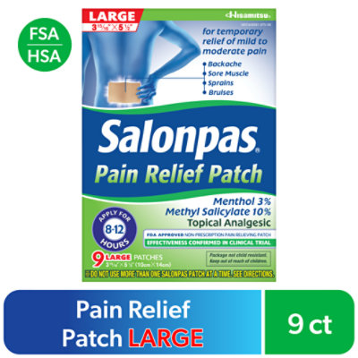 Salonpas Pain Relief Patch Large Value Pack - 9 Count - Jewel-Osco