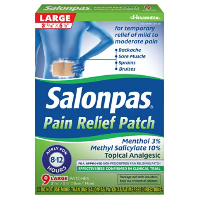 Salonpas Pain Relief Patch Large Value Pack - 9 Count - Image 3