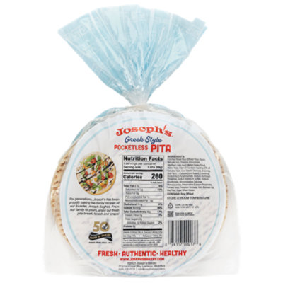 Joseph's Greek Style Pocketless Pita Bread - 4 Count - Image 6