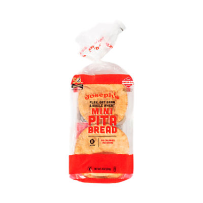 Josephs Flax Mini Pita Bread 8 Count - 8 Oz - Image 1