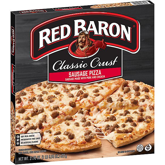 Red Baron Pizza Classic Crust Sausage - 21.95 Oz
