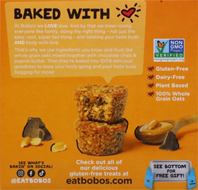 Bobos Oat Bites Pnt Btr Choc Chip - 6.5 Oz - Image 6