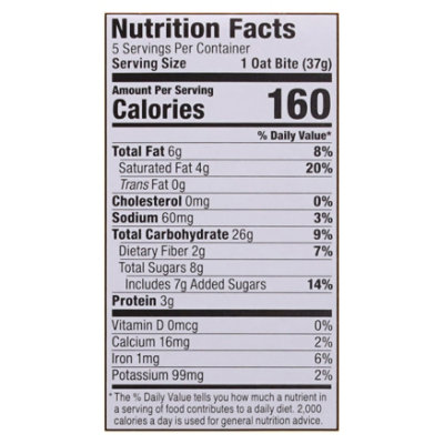 Bobos Oat Bites Pnt Btr Choc Chip - 6.5 Oz - Image 3
