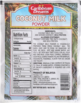 Caribbean Dreams Coconut Milk Powder - 1.76 Oz - Image 6