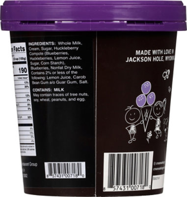 Huckleberry Ice Cream Pint Case - 16 Oz - Image 6