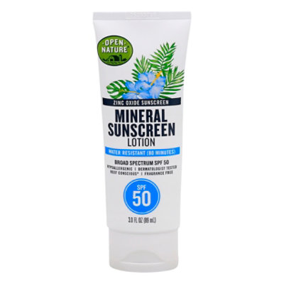 Open Nature Mineral SPF 50 Water Resistant Sunscreen - 3 Fl. Oz. - Image 2