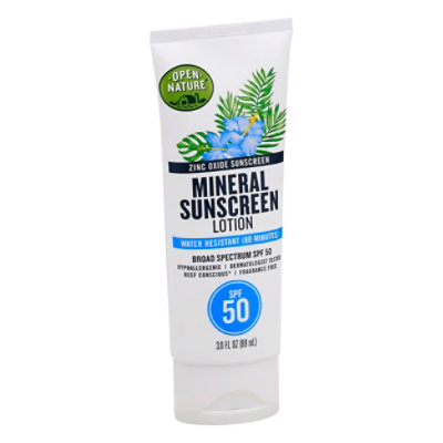 Open Nature Mineral SPF 50 Water Resistant Sunscreen - 3 Fl. Oz. - Image 1