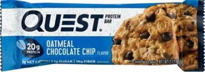 Quest Bar Protein Bar Oatmeal Chocolate Chip - 2.12 Oz - Image 2