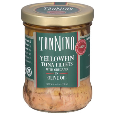Tonnino Tuna Fillet Olive Oil Oregano Fad Free Glass Jar - 6.7 Oz - Image 2