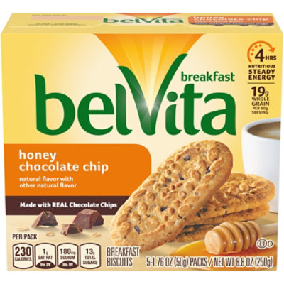 belVita Breakfast Biscuits Honey Chocolate Chip 5 Count - 8.80 Oz - Image 3