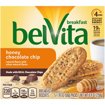 belVita Breakfast Biscuits Honey Chocolate Chip 5 Count - 8.80 Oz - Image 2