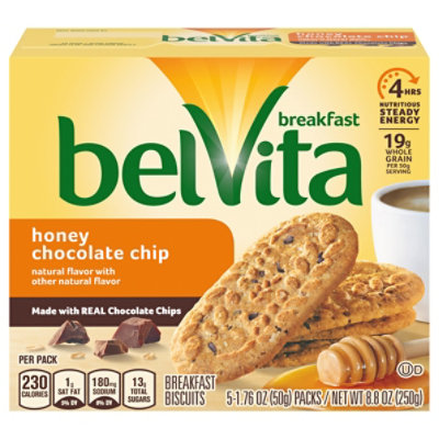 BELVITA Breakfast Biscuits Toasted Coconut, 5 Count, 6 Pack