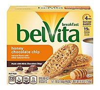 belVita Breakfast Biscuits Honey Chocolate Chip 5 Count - 8.80 Oz