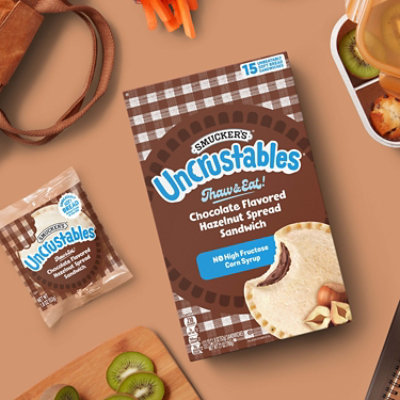 Smuckers Uncrustables Sandwich Soft Bread Chocolate Hazelnut Spread - 15-1.8 Oz - Image 3