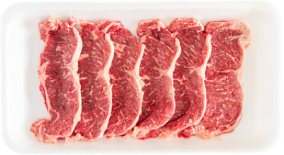 Amigos New York Strip Steak Boneless Wafer Thin Sliced - Image 1