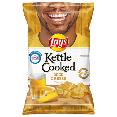 Lay's Kettle Cooked Beer Cheese Potatoe Chips - 8 Oz - Image 2