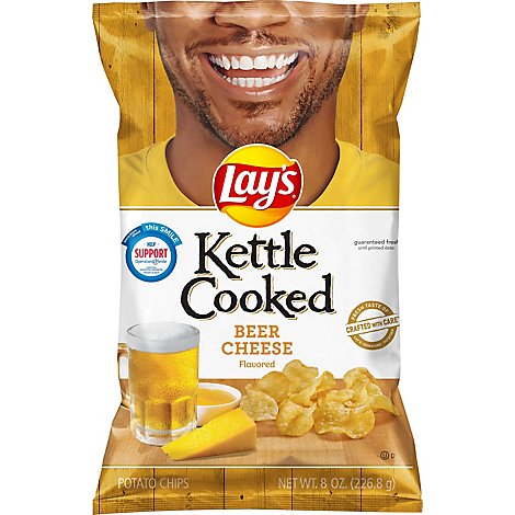 Xl Lays Kettle Beer Cheese - 8 Oz