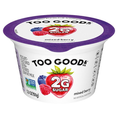 Too Good & Co. Mixed Berry Low Fat Lower Sugar Gluten Free Greek Yogurt - 5.3 Oz - Image 1