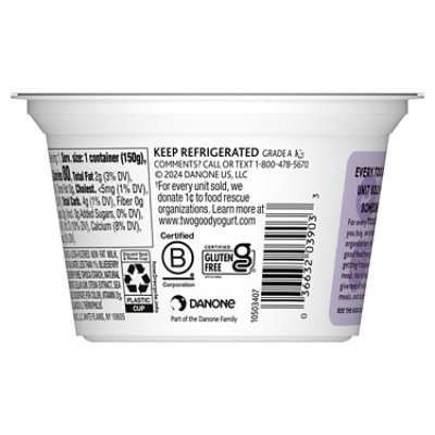 Too Good & Co. Mixed Berry Low Fat Lower Sugar Gluten Free Greek Yogurt - 5.3 Oz - Image 2