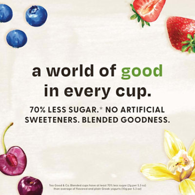 Too Good & Co. Vanilla Low Fat Lower Sugar Gluten Free Greek Yogurt - 5.3 Oz - Image 2