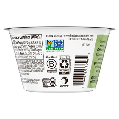 Too Good & Co. Peach Low Fat Lower Sugar Gluten Free Greek Yogurt - 5.3 Oz - Image 2