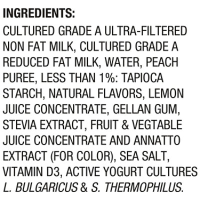 Too Good & Co. Peach Low Fat Lower Sugar Gluten Free Greek Yogurt - 5.3 Oz - Image 4