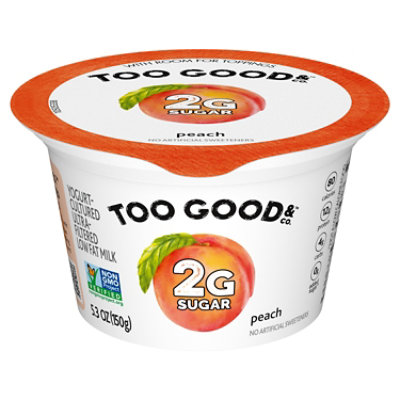 Two Good Greek Yogurt Low Fat Peach - 5.3 Oz