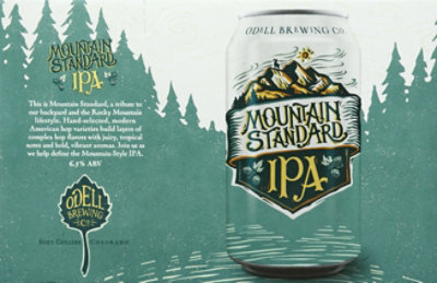 Odell Brewing MountaIn Standard IPA Beer In Cans - 6-12 Fl. Oz. - Image 2