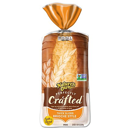Natures Own Perfectly Crafted Brioche Style Bread Thick Sliced Non-GMO Brioche Bread - 22 Oz - Image 3