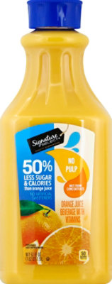 Signature SELECT Orange Juice No Pulp 50% Less Sugar - 52 Fl. Oz.