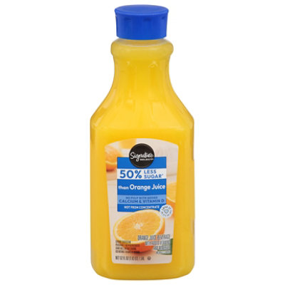 Signature SELECT Orange Juice No Pulp 50% Less Sugar Calcium & Vitamin D - 52 Fl. Oz. - Image 1