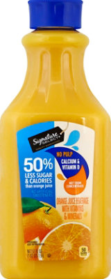 Signature SELECT Orange Juice No Pulp 50% Less Sugar Calcium & Vitamin D - 52 Fl. Oz.