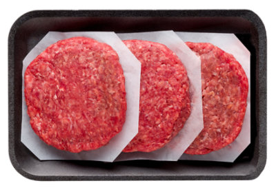 Meat Counter Beef Ground Beef Patties 80% Lean 20% Fat 5/1 - 2 Lb - Image 1