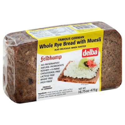 Delba Feldkamp Bread Whole Rye With Muesli 16.75 Oz Safeway