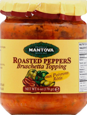 Mantova Bruschetta Topping Roasted Peppers - 6 Oz - Image 2