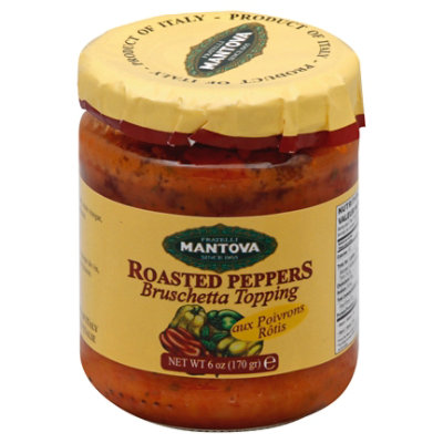 Mantova Bruschetta Topping Roasted Peppers - 6 Oz - Image 1