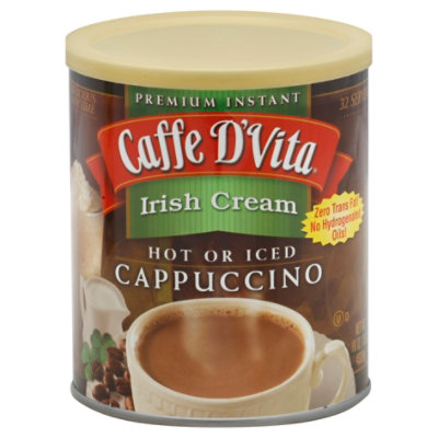 Caffe DVita Cappuccino Premium Instant Irish Cream - 16 Oz - Image 1