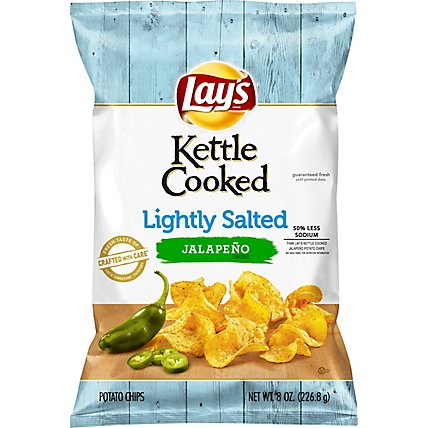 Lays Potato Chips Kettle Cooked Lightly Salted Jalapeno - 8 Oz - Image 2