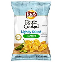 Lays Potato Chips Kettle Cooked Lightly Salted Jalapeno - 8 Oz - Image 1