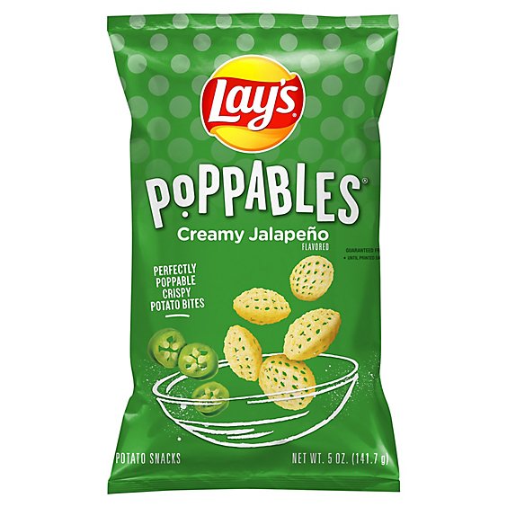 Lays Potato Snacks Poppables Creamy Jalapeno - 5 Oz