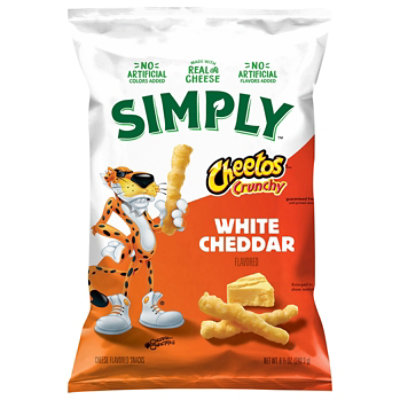 CHEETOS Simply Crunchy Cheese Flavored Snacks White Cheddar - 8.5 Oz - Image 3